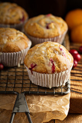 Orange and cranberry muffins