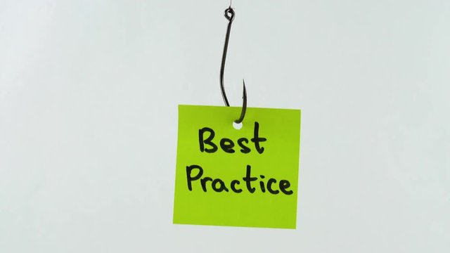 Illustration, on fishhook Best practice