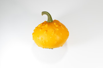 Fototapeta na wymiar Orange pumpkin isolated on white background