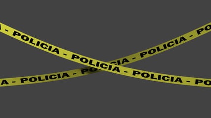 Polic&iacute;a. Police. Cintas. 3D.