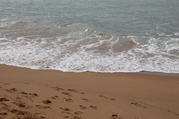 Wellen an einem Strand