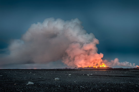 The eruption in Holuhraun seen from the ground