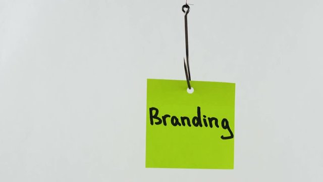 Illustration, on fishhook Branding