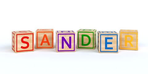 Name Sander bunte Würfel