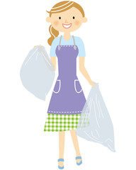 主婦　ゴミ出し