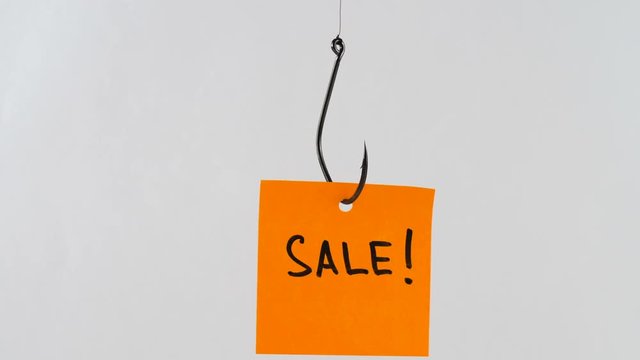 Illustration, on fishhook Sale