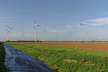Fototapeta na wymiar Wind Turbines,UK
