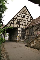 Fototapeta na wymiar old half-timbered house in Waiblingen