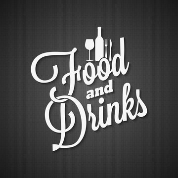 food and drink vintage lettering menu background