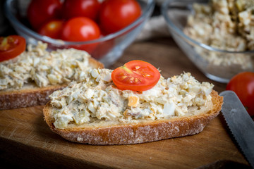 Mackerel fish paste.