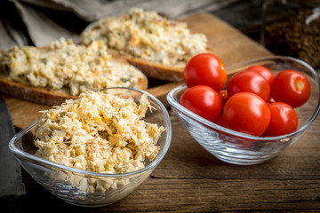 Mackerel fish paste.