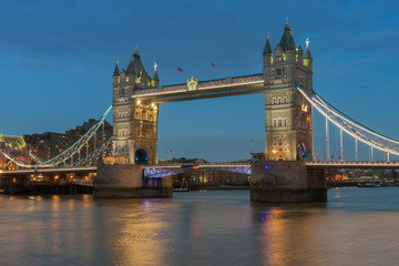 Fototapeta na wymiar Tower Bridge in the evening, London, England
