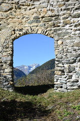 Osttirol, Virgen, Virgental, Ruine, Burgruine, Rabenstein, Burg Virgen, Burg Rabenstein, Herbst,...