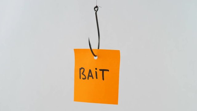 Illustration, on fishhook Bait