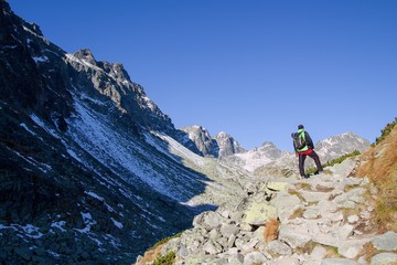 Fototapeta na wymiar Hiking in the High Tatra National Park, Slovakia