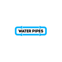Blue Water Pipes Logo & Branding. Plant Pipe. Works. Plumbing. Pipeline service. Corporate vector design template Isolated. 