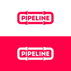 Pipes Logo. Plant Pipe. Works. Plumbing. Pipeline service. Corporate vector design template Isolated. 