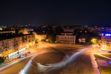 Fototapeta na wymiar Night city of Zhitomir
