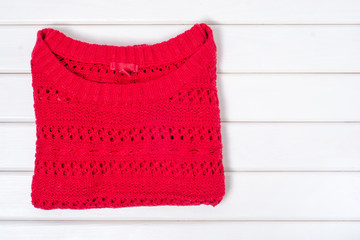 Red sweater background