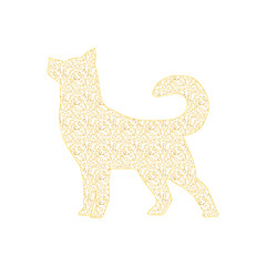 New Year 2018 gold dog