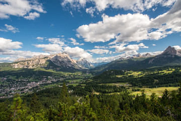 Fototapeta na wymiar Cortina City, Dolomites