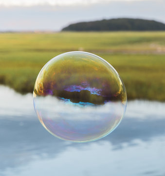 Bubble Floating over Marsh