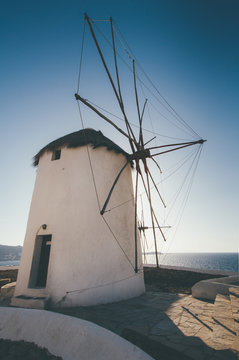 iconic windmills of Mykonos, Greece