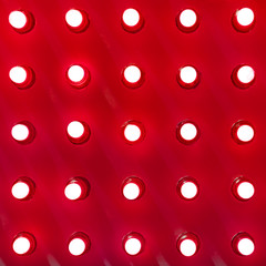 panel with colored diodes perspective