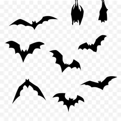 Gordijnen halloween bat set © Tsvetina