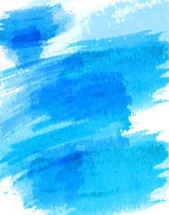 Abstract Blue Watercolor Background