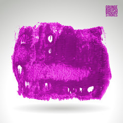 Brush stroke and texture. Grunge vector abstract hand - painted element. Underline and border design.