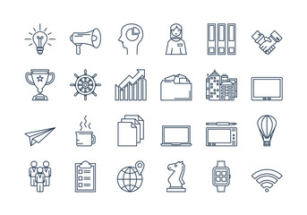 1691911 02 Outline BUSINESS icons set