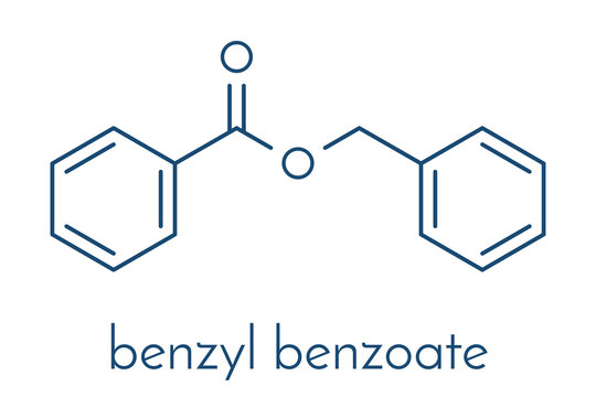 Benzyl benzoate drug molecule. Used as acaricide, scabicide, etc.  Skeletal formula.