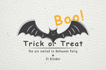 Happy Halloween. Invitation to a party of Halloween. Typographic labels, stickers, logos and badges.