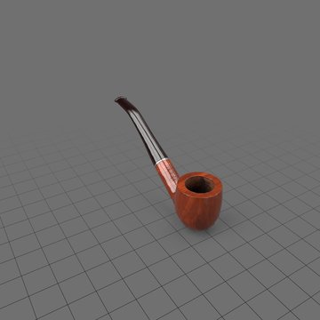 Wood smoking pipe