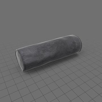 Black cylinder throw pillow