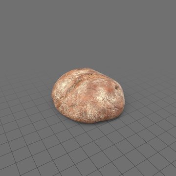 Loaf of round white bread 1