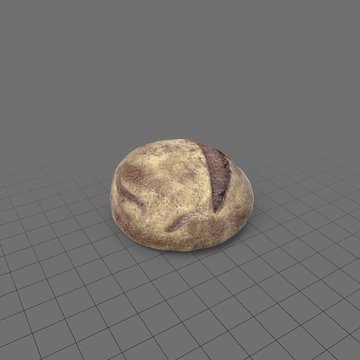 Loaf of round wheat bread 1