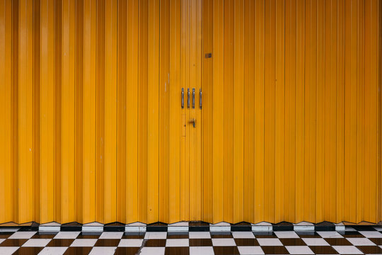 Yellow Metal Gate