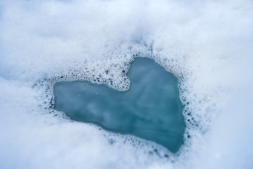 Love out of foam from soap