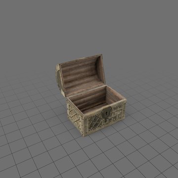 Open medieval chest