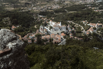 Fototapeta na wymiar Vistas desde la cima del castillo de los moros