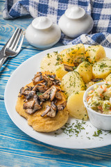 Fried chicken breast.