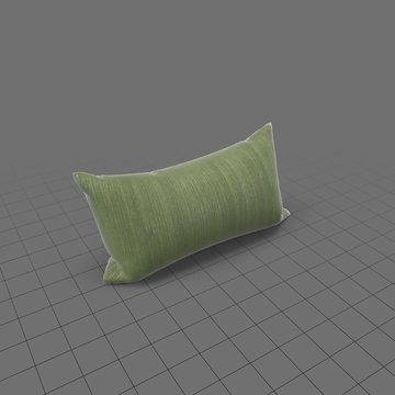 Propped up green throw pillow 2