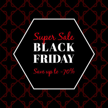 Black and red black friday banner