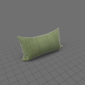Propped up green throw pillow 1
