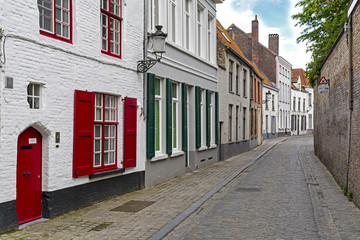 Fototapeta na wymiar Street in Brugges, Belgium