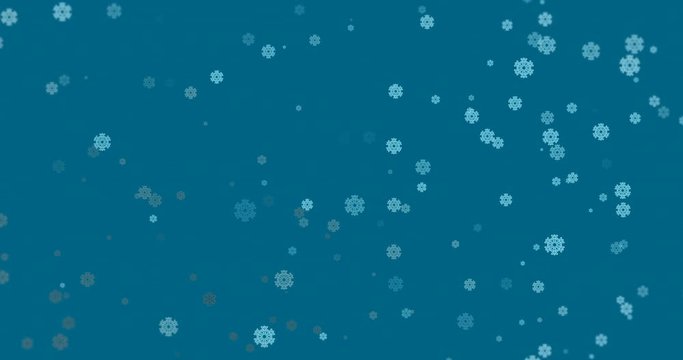 snowflake blue icons motion background.