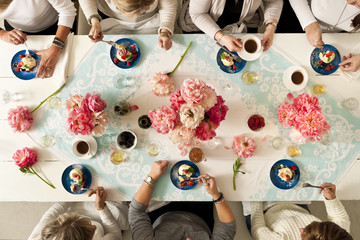 Women Having Dessert