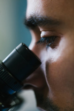 Young Man Working in a Professional Laboratory